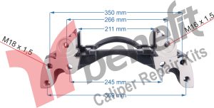 Скоба суппорта левая  3a Renault Midlum