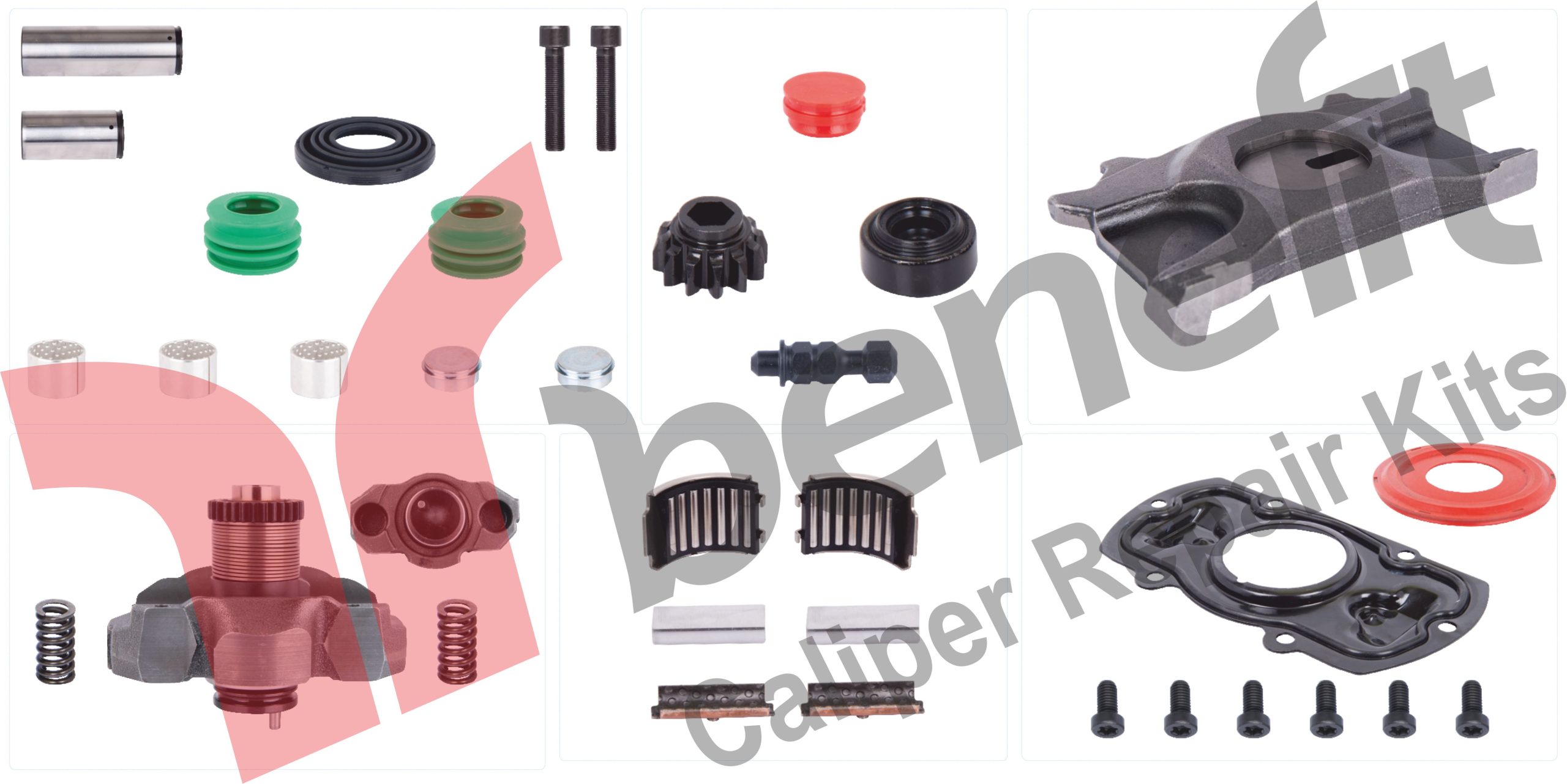Caliper Repair Kit Complete For Mercedes Arocs Front -L-
